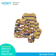 Carters 4PC PJ Gold Stripes-Car Print L11 คาร์เตอร์ชุดเซทเสื้อแขนยาว-กางเกงขายาว ลายรถยนต์ 2 ชุด