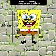 Spombob Wall Clock/ Character Wall Clock/ Wooden Wall Clock/ Living Room Wall Clock/ Children's Room
