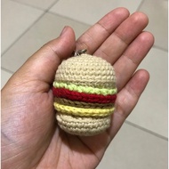 Chrochet Burger Keychain