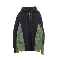【มือสอง】 ซาไก Sacai เสื้อฮู้ด ดีไซน์ตัดต่อ SCM-056 เสื้อฮู้ดซิปอัพ ผ้าคอตตอน สำหรับผู้ชาย สภาพ A