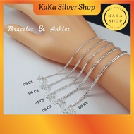 925 Silver Bracelet & Anklet CS | Gelang Tangan & Gelang Kaki CS Perak 925 |
