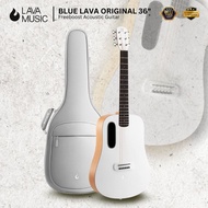 Lava Me Blue Lava Original 36″ Freeboost Acoustic Guitar With AirFlow Gigbag - Frost White ( 36 inch
