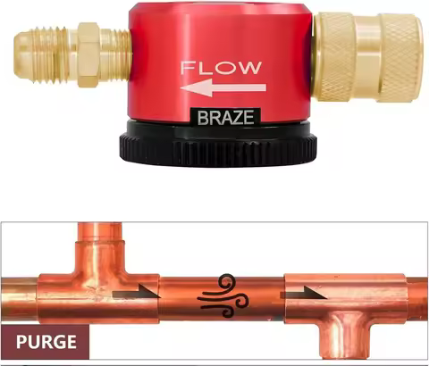 Nitrogen Regulator HVAC, Nitrogen Purge Tool 1/4 Inch Connector Nitrogen Gas Regulator Brazing Tool,