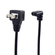 IEC 320 C7 To US 2Pin Plug Power Cord For Sam sung TCL TV, C7 Right Angled 90 degree Socket To 2Pin Extension Cable, 0.5m/1m/2m