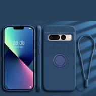 Silicone lỏng trường hợp cho Google Pixel 7 8 6 5 9 Pro pixel 7A 6A 5A 8A pixel9 vỏ mềm Ốp điện thoạ