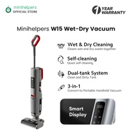 Minihelpers W15 Aqua Wet Dry & Mop Cordless Vacuum Cleaner Powerful One-Step Hard Floor Washer 3 in 