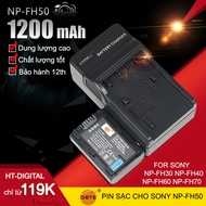 Combo Pin Sạc Cho Sony NP-FH50 Pin Cho Sony NP-FH30 NP-FH40 NP-FH50 NP-FH60 NP-FH70