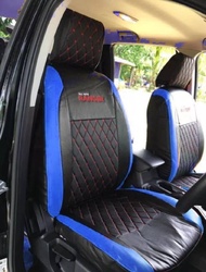 หุ้มเบาะรถยนต์แบบสวมทับ ตรงรุ่น คู่หน้า  FORD RANGER 2012-2022 ลาย VIP ( LINE 2 ) 1 คู่หน้า หุ้มเบาะ