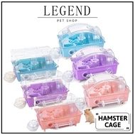 Sangkar Hamster Mewah / Luxury Hamster Cage with External Bathroom & Running Wheel - (Plastic / Wire