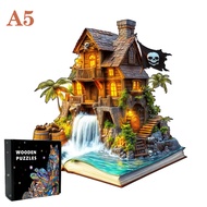 3d pirate house Wooden Puzzle Toys Halloween Movie Element Irregular Wood Jigsaws 3d Puzzles for Adu