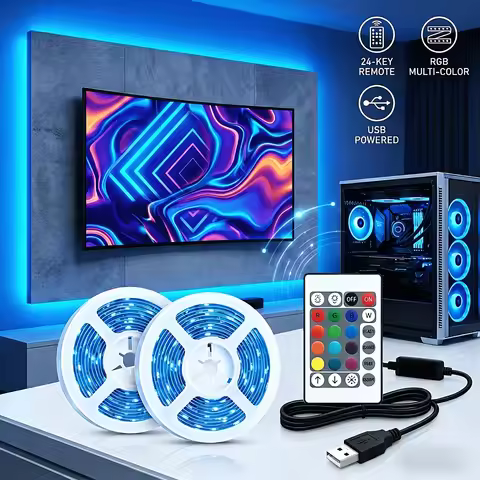 5050 USB LED Strip Lights RGB Tuya App Control 1-30M Flexible Tape Lights for Bedroom TV Backlight G