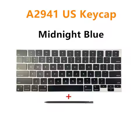 New For Macbook Air 15.3" M2 A2941 US English Keycap Keys A2941 US Key Cap Midnight BlueReplacement