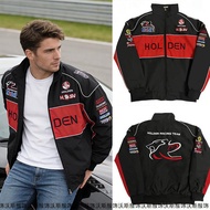 Jaket perlumbaan F1 bersulam retro kasual jaket penunggang motosikal Amerika jaket musim bunga unise