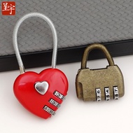 Chengyu Love Lock Mini Luggage Combination Lock Cute Heart-Shaped Love Lock Small Lock Suitcase Lock