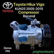 Recond AirCond Compressor Toyota Hilux Vigo Kun25 2005-2015 7PK / Kompressor Toyota Hilux Vigo/ Comp