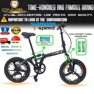 [SINGAPORE OFFICIAL SHOP ]CAMEL Foldable Bicycle with Disc Brake 7Speeds Shimano/ Authentic Camel bi