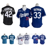 Mlb Baseball Jersey Dodgers 33OUTMAN 42ROBINSON Embroidered Baseball Uniform Dodgers