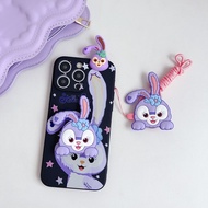 Samsung Galaxy ON7 2016 ON7 C7 Pro C9 C9 Pro A03 A03 Core 2015 J2 Prime A04 A04E M04 F04 A05 A05S A24 4G Cartoon StellaLou Phone Case With Doll and Holder Lanyard