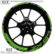Suitable for Kawasaki Ninja ZX-6R ZX4R 17 inch Reflective Rim Sticker Custom Track Logo Motorcycle Outer Rim Wheel Lining Decal