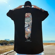 （size M-8XL）Hip Hop Europe Street Trend Fashion Oversize Fat Big Size Man Baju NASA Roam Space graph
