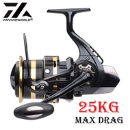 10000-12000 Big Size Trolling Fishing Reel 25KG Max Drag Jigging Reel High Speed Saltwater Casting Lure Carp Reel