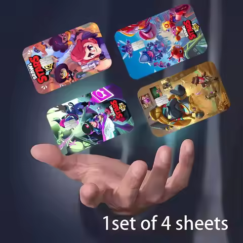 Funny B-Brawl Games S-Stars Anime Cartoon Bear Skin Sticker Film Tape Case For Big Credit Debit Card