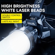 Warsun Powerful Long Range LED Headlamp Headlight Type-C Rechargeable Flashlight High Power Outdoor 