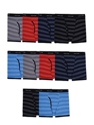 Mens Cotton Boxer Brief Underwear Traditional Fly Stripes Assorted SM (6-8 Little Kid/Big Kid), Smal