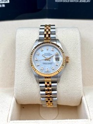 二手 USED ROLEX 勞力士 DATEJUST 79173 貝殼面 鑽石字 2002年8月 保養證