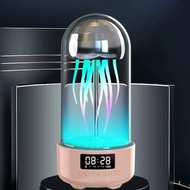 Portable Creative Color Jellyfish Lamp Bluetooth Speaker Hifi Stereo Subwoofer Speaker Smart Decorative Clock Bluetooth Speakers