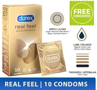 ORIGINAL Durex Real Feel Condom (10's) Latex Free Condom (Percuma Kondom)