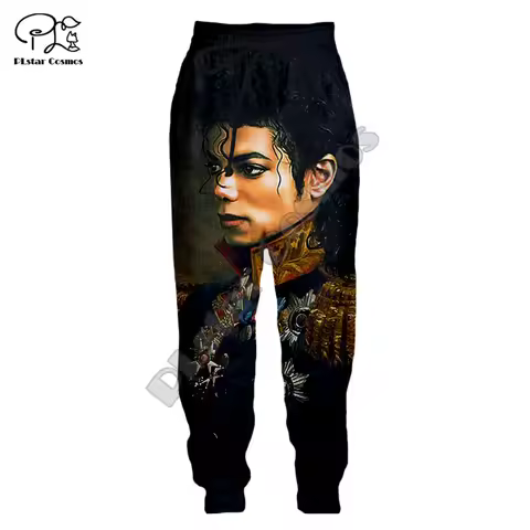 PLstar Cosmos Pop King Singer Musician Michael Jackson Streetwear Sweatpants 3DPrint Men/Women Jogge
