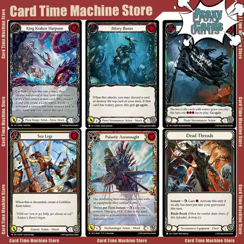 Flesh and Blood Proxy Cards DIY Cards FAB TCG Game Collection Cards Rolly Cranka King Shark Harpoon 