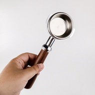 Handle Coffee Bottomless Portafilter Length 58mm Stainless and Wood - E61 - Brown