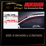 [READY STOCK] High Grade Alza Heart Car Sticker Kereta Sticker Perodua Alza