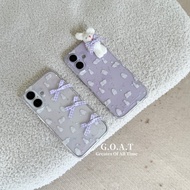 G.O.A.T Cute Rabbit Paste casing Compatible for iPhone 17 pro max iPhone 17 16 15 14 13 pro max Anti