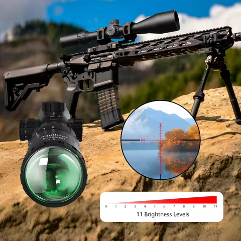 Aquilifer 6-24x50 FFP Rifle Scope Long Range Hunting Scope Sniper Scope Military Optical Side Focus 