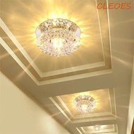 CLEOES Balcony lamp, Aisle Flush 220V LED Ceiling Lights, Multicolor Downlight Crystal Surface Mount