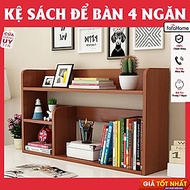 Kệ Sách Gỗ MDF Chống Ẩm Chất Lượng Cao Mini Để Bàn Đa Năng Đồ Dùng Học Tập Hồ Sơ Văn Phòng Tiện Lợi 