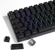 XVX PBT Keycaps - Side Print Keycap Set, Double Shot Shine Through Custom Keycaps, Black Keycaps OEM