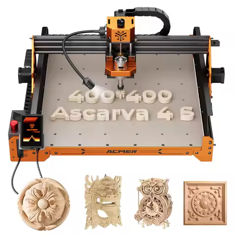 ACMER 4 S 70W CNC Router Machine 3 Axis Control LED Touchscreen Emergency-Stop Upgradable For Wood P