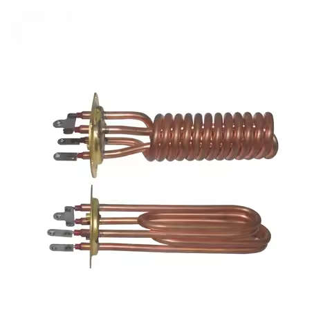 5500W 220V Red Copper Alloy Heating Element Custom Voltage MGO Insulation Long Life For Water Heater