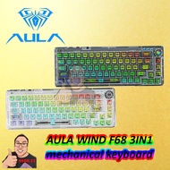 AULA F68 wireless the third mock examination customized mechanical keyboard transparent shell hot pl