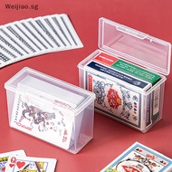 Weijiao New Transparent Plastic Boxes Playing Cards Container PP Storage Case Packing Poker Game Card Box For Board Games SG