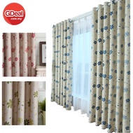 ❁GDeal【Thick Curtains】Tebal Beautiful Flower Patterned Curtains Blackout Drape Window Curtain Langsi