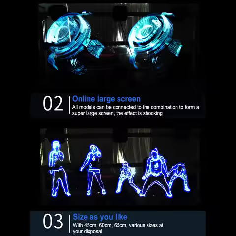65cm Holographic Projection Commercial Advertising Light 3D Holographic Projector Fan Display Suppor