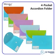 4-Pocket Wengu A4 Accordion File Folder