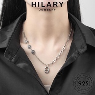 HILARY JEWELRY Accessories Necklace For Pendant Perempuan Original Korean Retro Perak Women 925 純銀項鏈 Silver Leher Smiley Chain Rantai Sterling N200