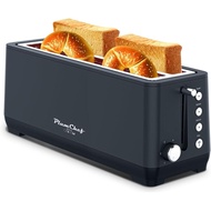 4-Slice Toaster, Extra Wide Long Slot Toaster with Warming Rack, 6 Browning Settings, BagelDefrostRe