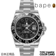 🇯🇵日本代購 A BATHING APE BAPEX COLOR CAMO BLACK TYPE 2 BAPEX手錶  猿人手錶 TYPE2 BAPEX COLOR CAMO TYPE 2 BAPE 